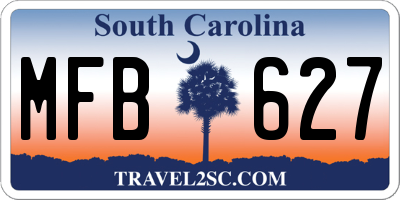 SC license plate MFB627