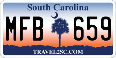 SC license plate MFB659