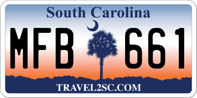 SC license plate MFB661