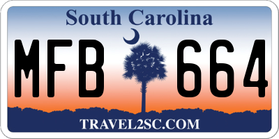 SC license plate MFB664