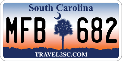 SC license plate MFB682