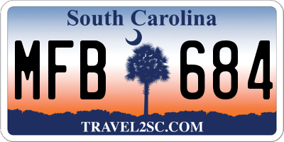 SC license plate MFB684