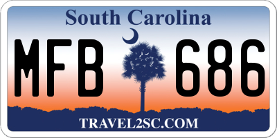 SC license plate MFB686