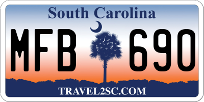 SC license plate MFB690