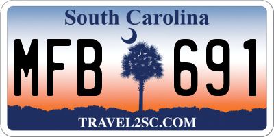SC license plate MFB691