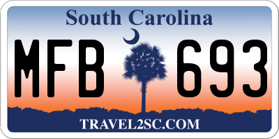 SC license plate MFB693