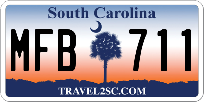 SC license plate MFB711