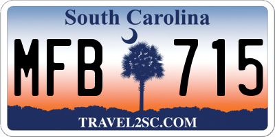 SC license plate MFB715