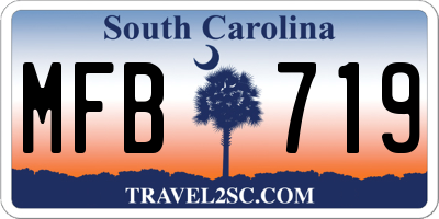 SC license plate MFB719