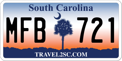 SC license plate MFB721