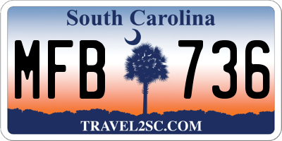 SC license plate MFB736