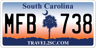 SC license plate MFB738