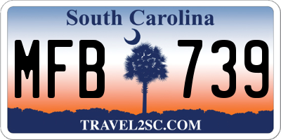 SC license plate MFB739