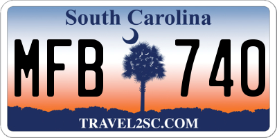SC license plate MFB740