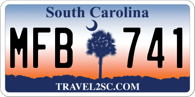 SC license plate MFB741