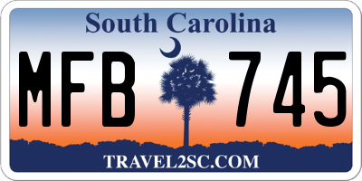SC license plate MFB745
