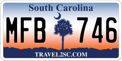SC license plate MFB746