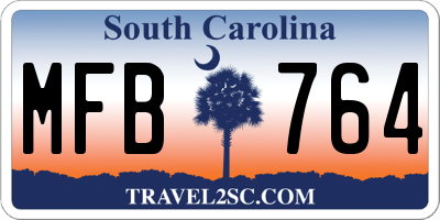 SC license plate MFB764