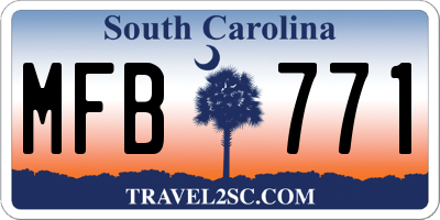 SC license plate MFB771