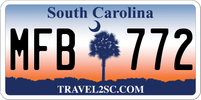 SC license plate MFB772
