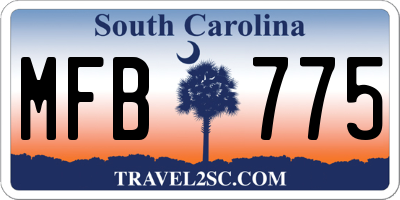 SC license plate MFB775