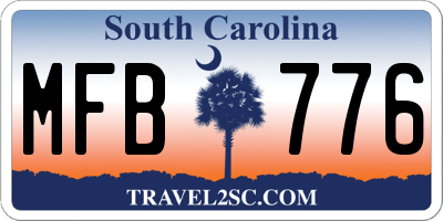 SC license plate MFB776
