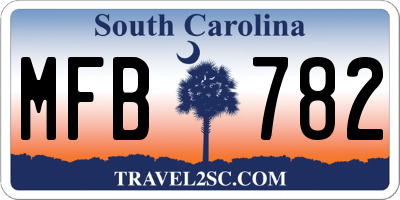 SC license plate MFB782