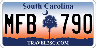 SC license plate MFB790