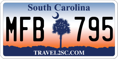 SC license plate MFB795