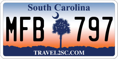 SC license plate MFB797