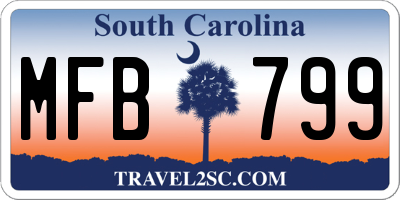 SC license plate MFB799