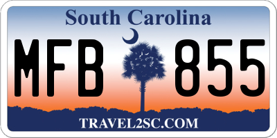 SC license plate MFB855