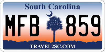 SC license plate MFB859