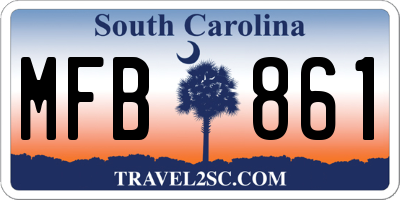 SC license plate MFB861