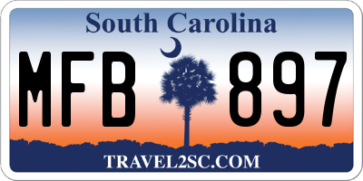 SC license plate MFB897