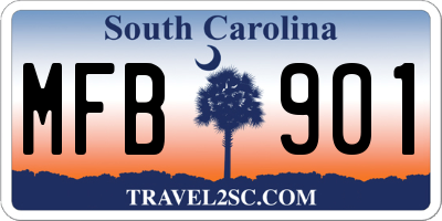 SC license plate MFB901
