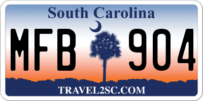 SC license plate MFB904