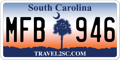 SC license plate MFB946