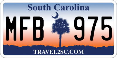 SC license plate MFB975