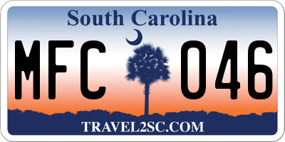 SC license plate MFC046