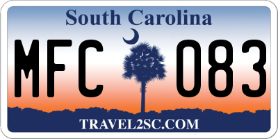 SC license plate MFC083
