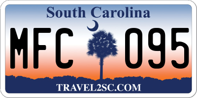 SC license plate MFC095