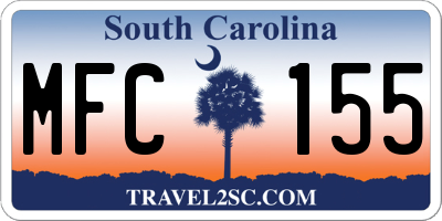 SC license plate MFC155