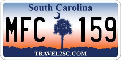 SC license plate MFC159
