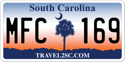 SC license plate MFC169