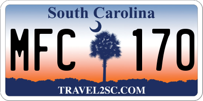 SC license plate MFC170