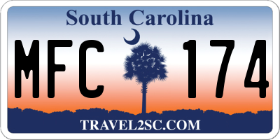 SC license plate MFC174