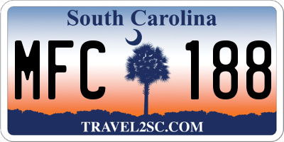 SC license plate MFC188