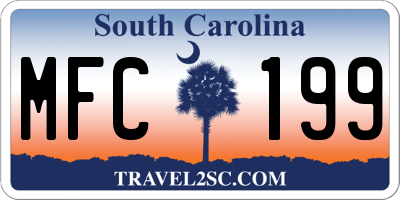 SC license plate MFC199