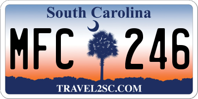 SC license plate MFC246